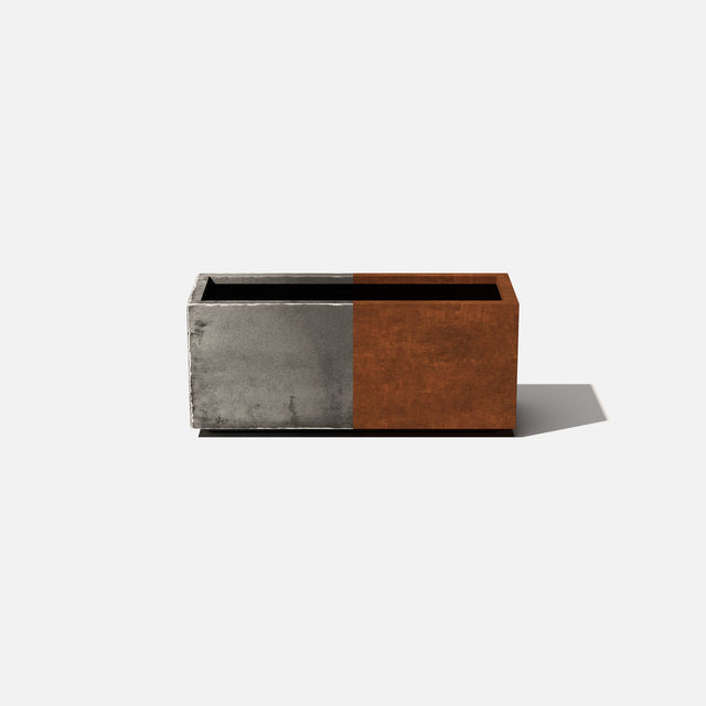 corten long box planter