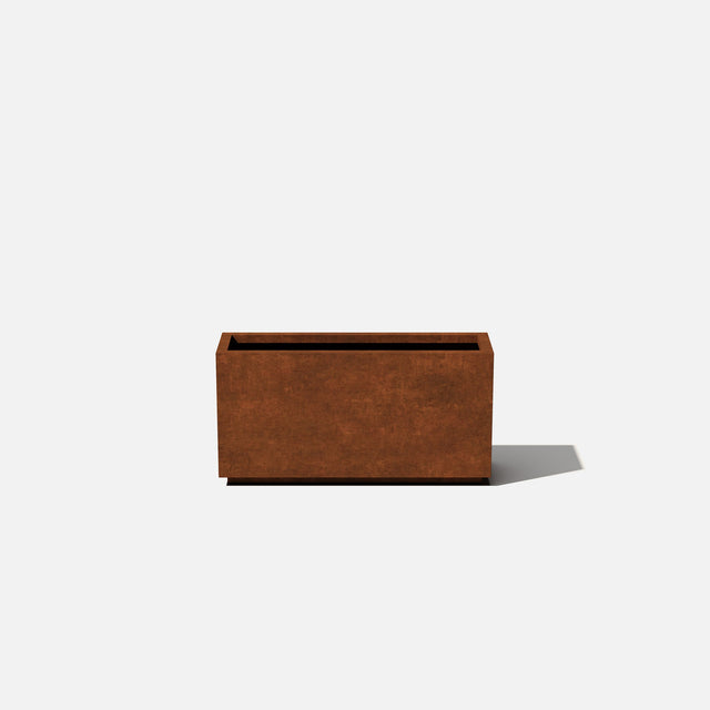 corten long box planter