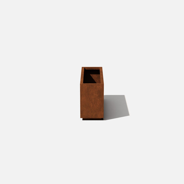 corten long box planter