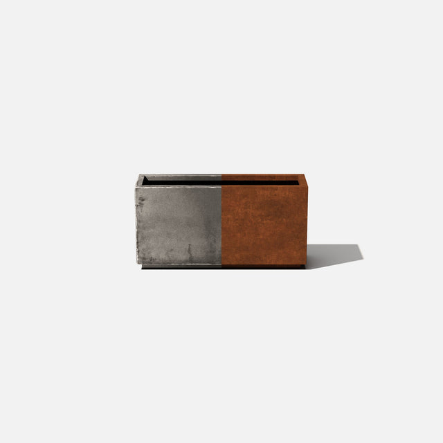 corten long box planter