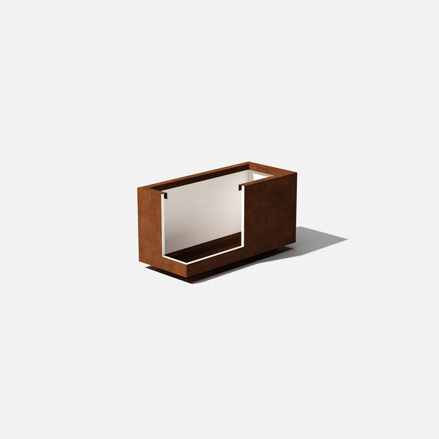 corten long box planter