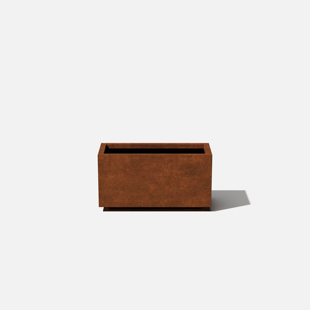 corten long box planter