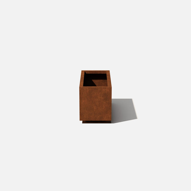 corten long box planter