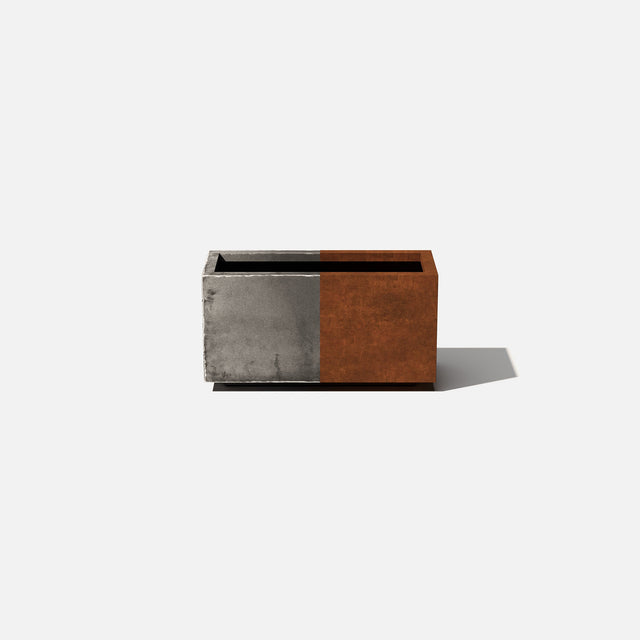 corten long box planter