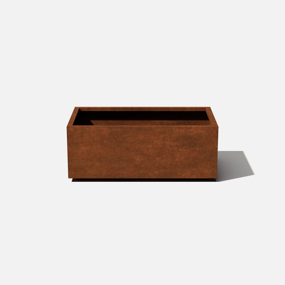 corten long box planter