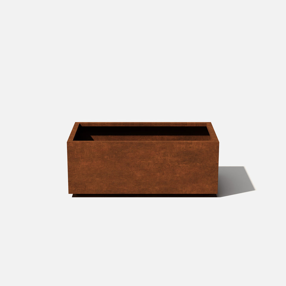 corten long box planter