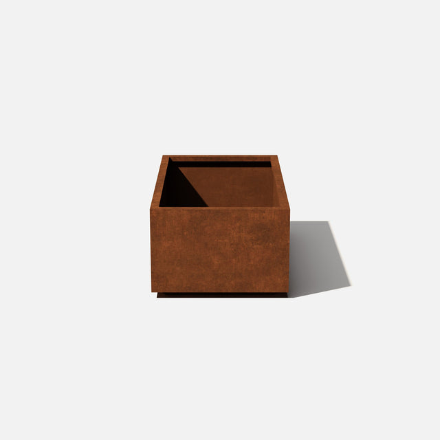 corten long box planter
