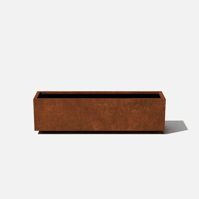 corten long box planter