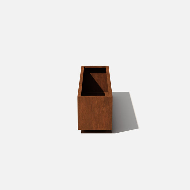 corten long box planter