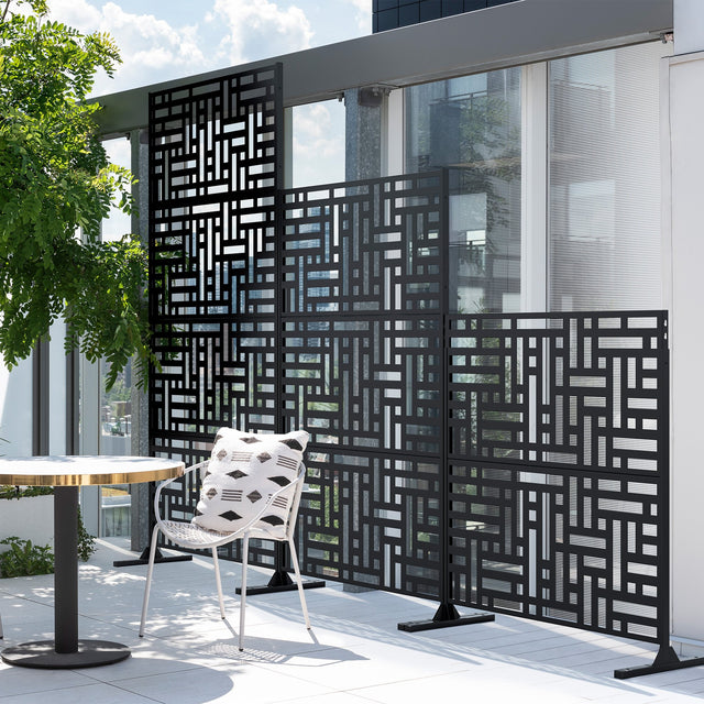 corten blocks privacy screen sets