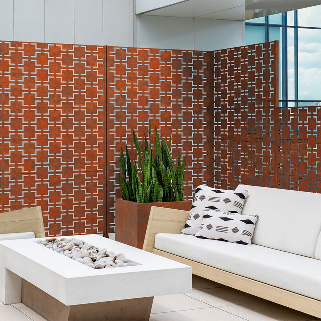 corten quadra privacy screen sets