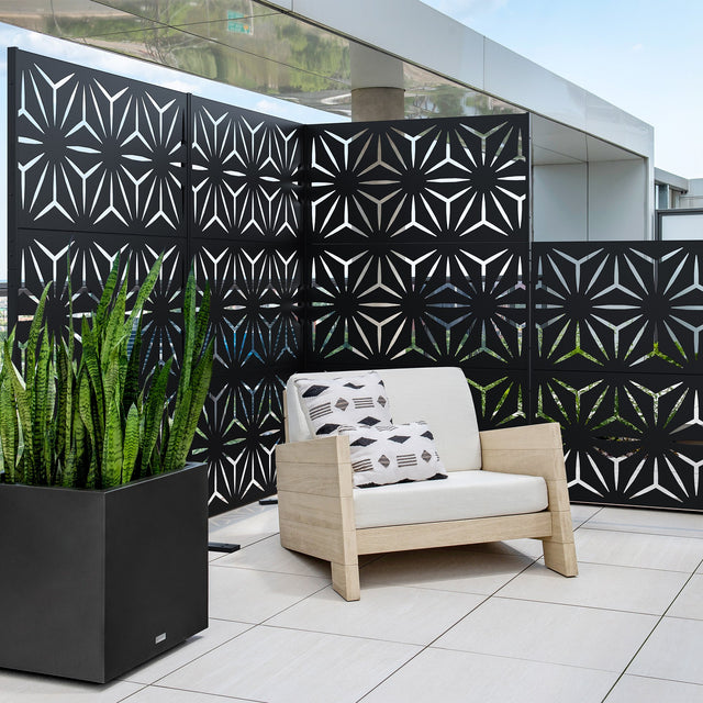 corten star privacy screen sets