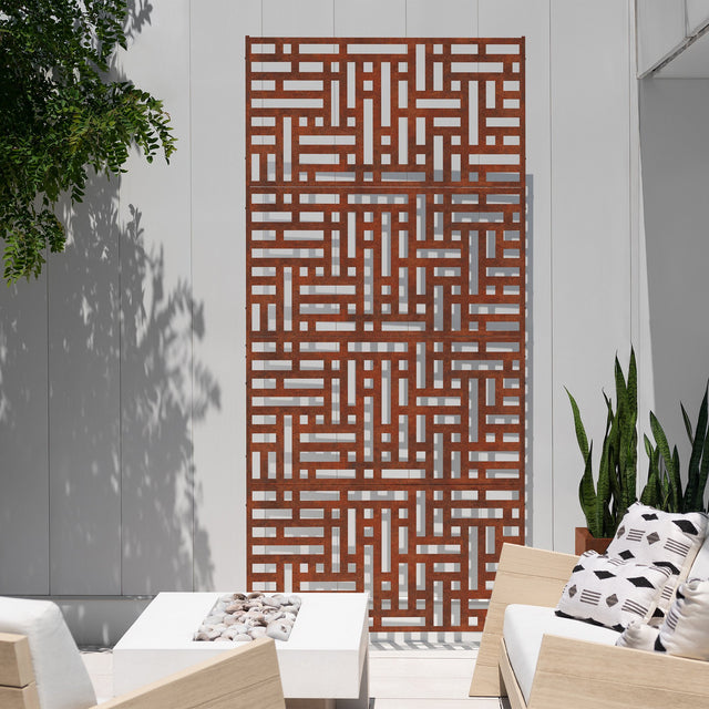 corten blocks privacy screen sets