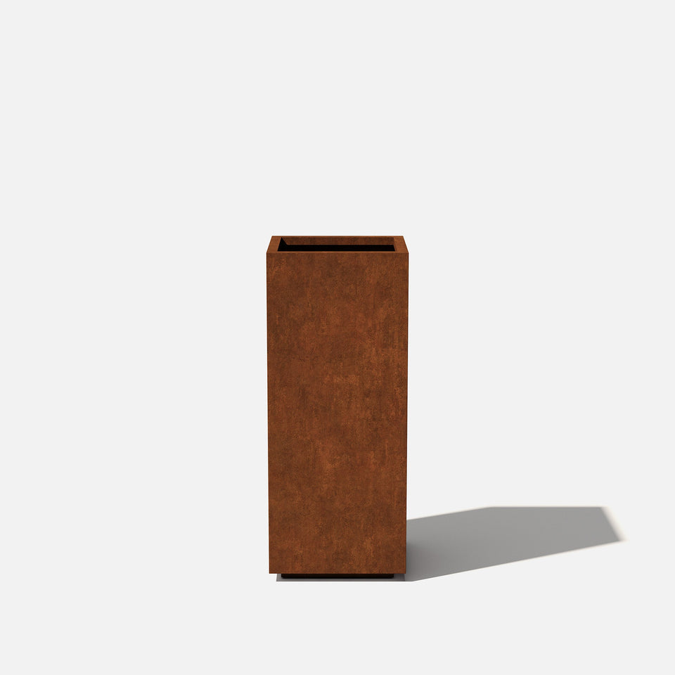 corten pedestal planter