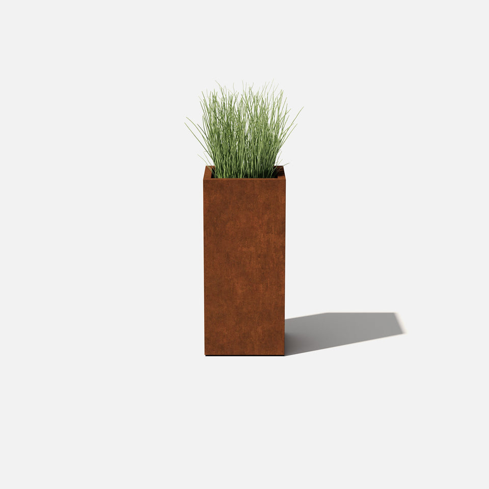 corten pedestal planter