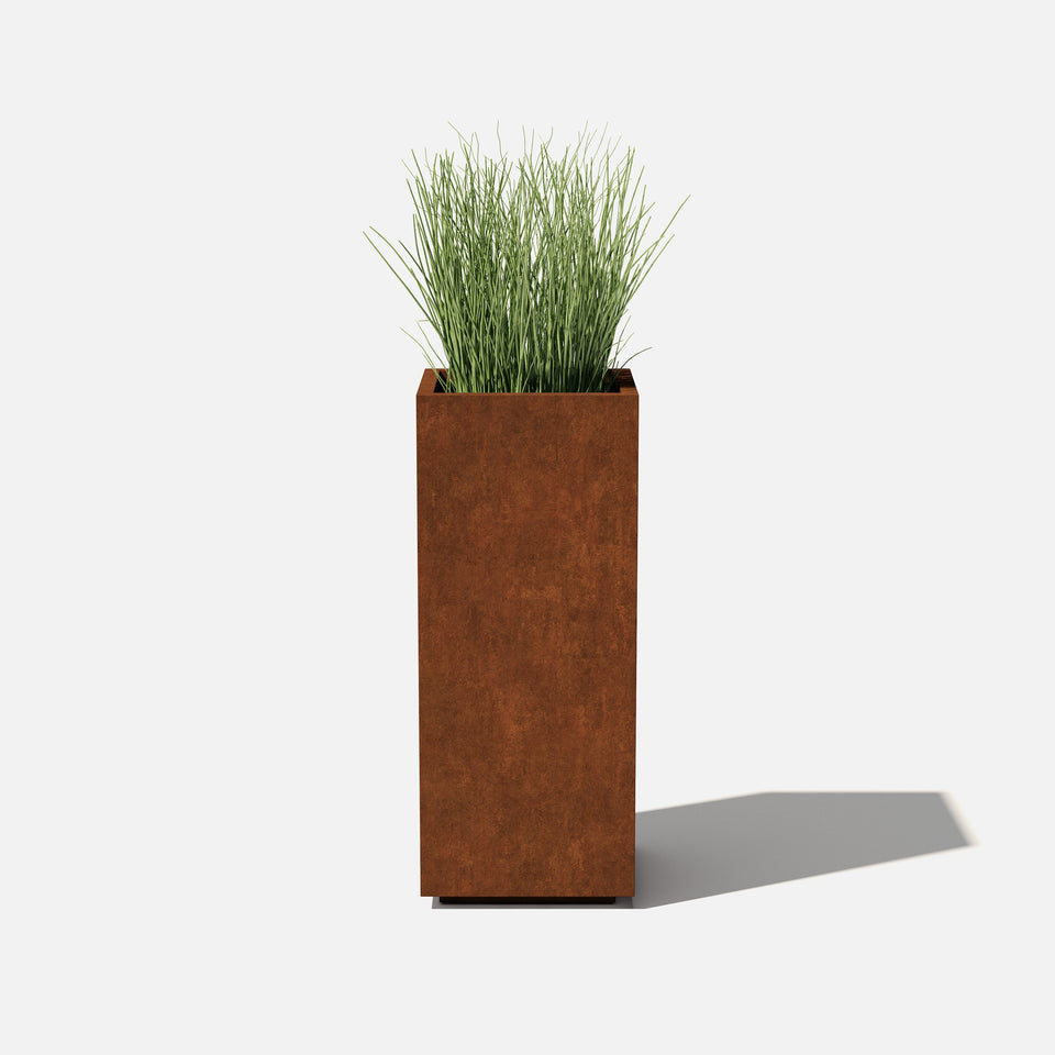 corten pedestal planter