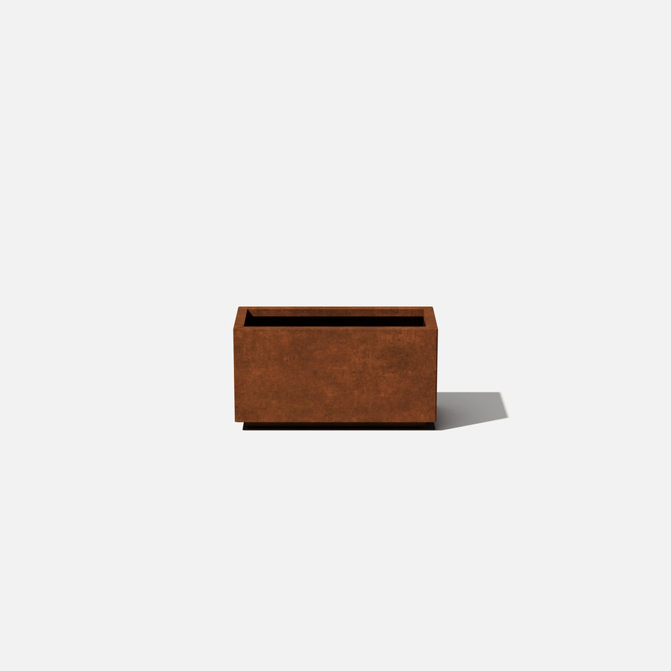 corten long box planter