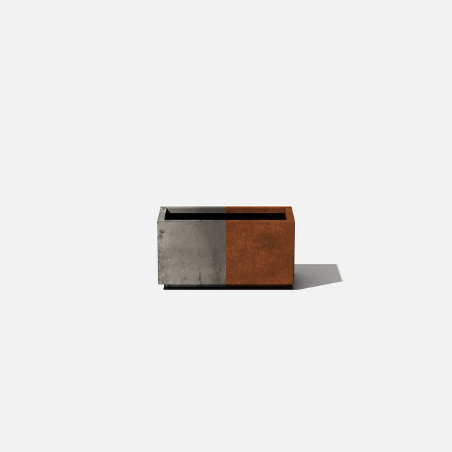 corten long box planter