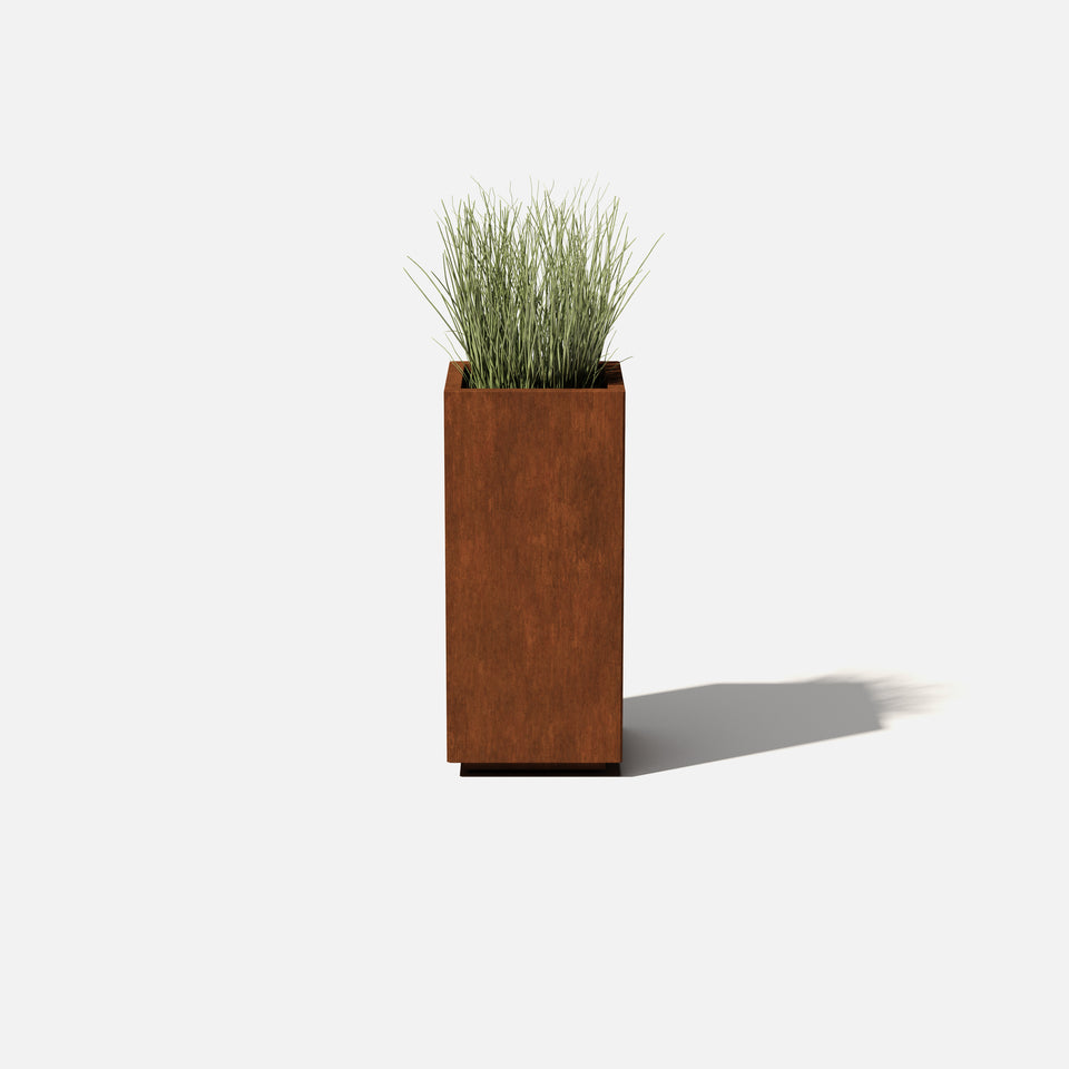 corten pedestal planter