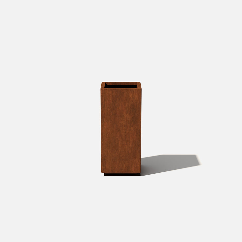 corten pedestal planter