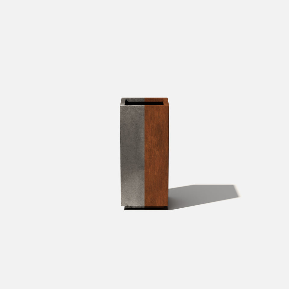 corten pedestal planter