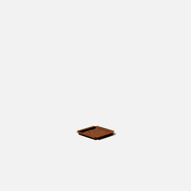 corten pedestal planter