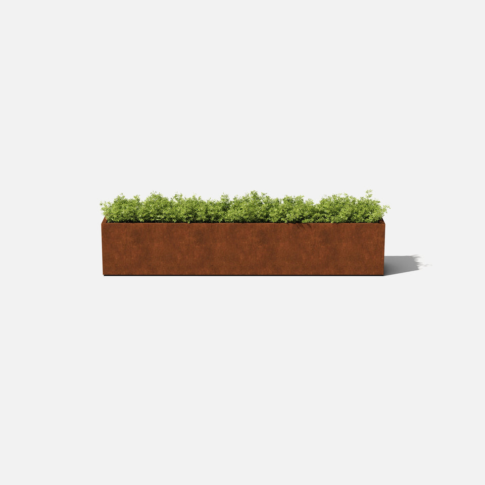 corten window box planter