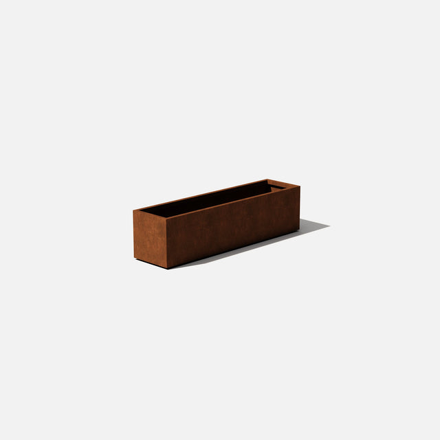 corten window box planter