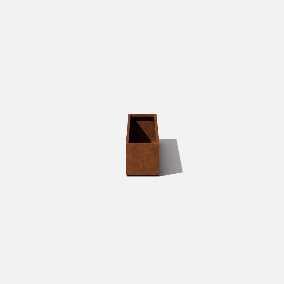 corten window box planter